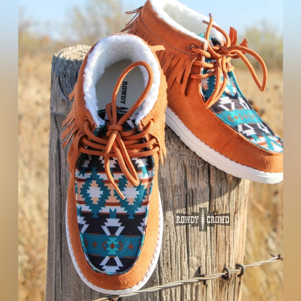 Rowdy Crowd Women's Tan and Black Patterned Shoes - Picture 2 of 5